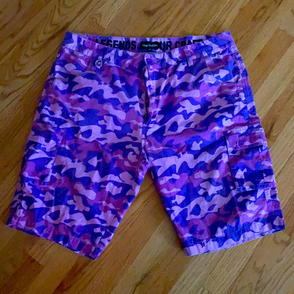 Pink Dolphin Camo Cargo Shorts
